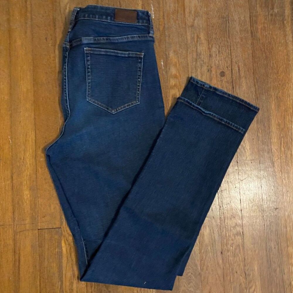Lands End Mid Rise Straight Denim Jeans Women Size 16T